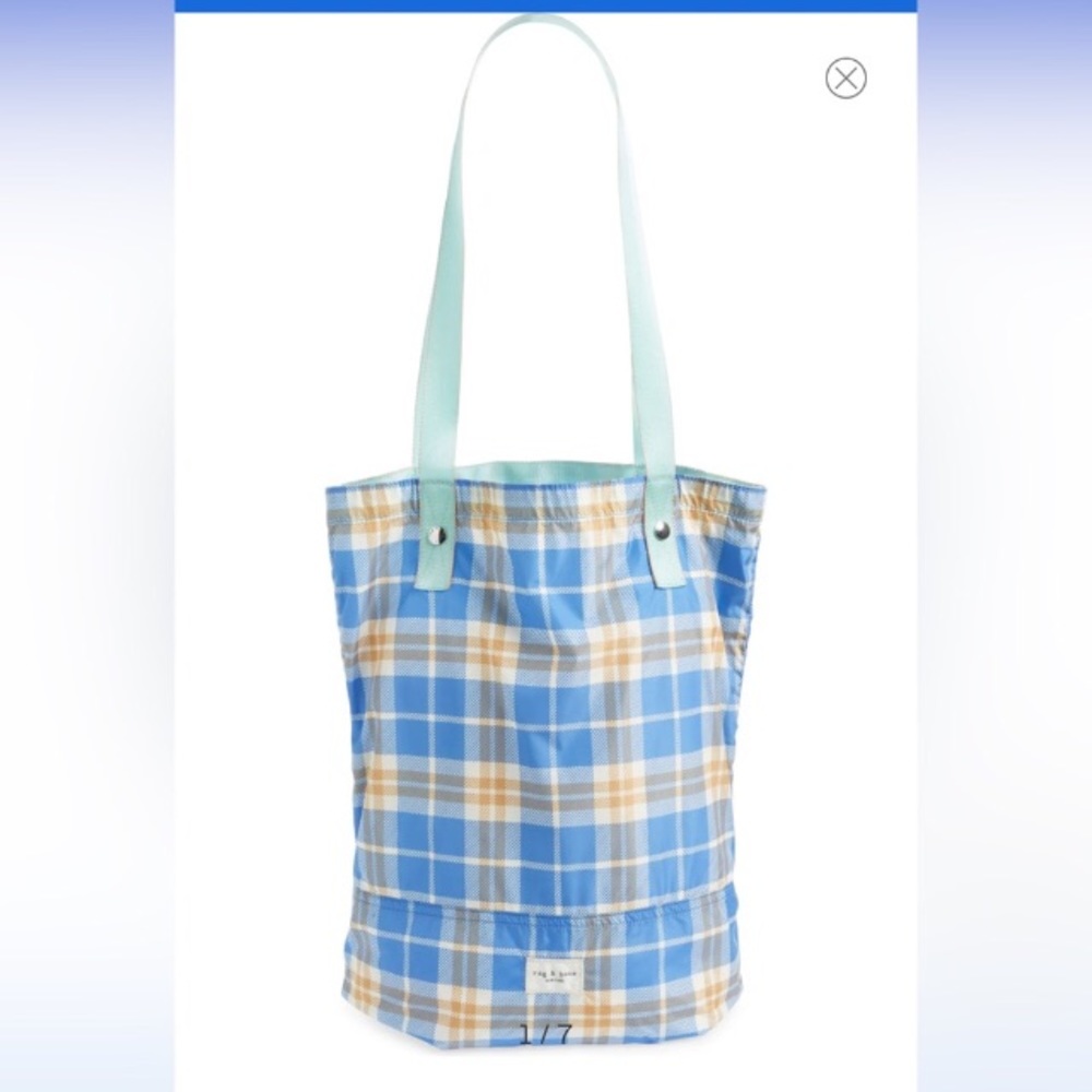 Retro Blue Plaid Addison Carryall Tote Bag | Rag & Bone